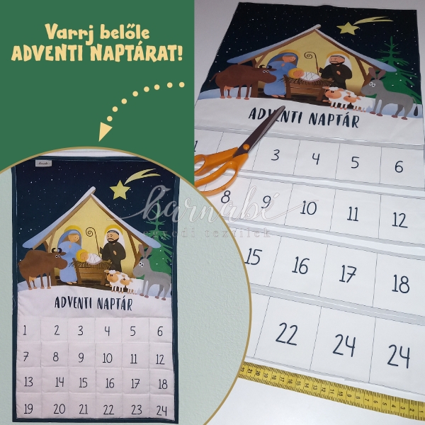 Varrd magad! - adventi kalendárium-textil adventi naptár alap-Betlehem